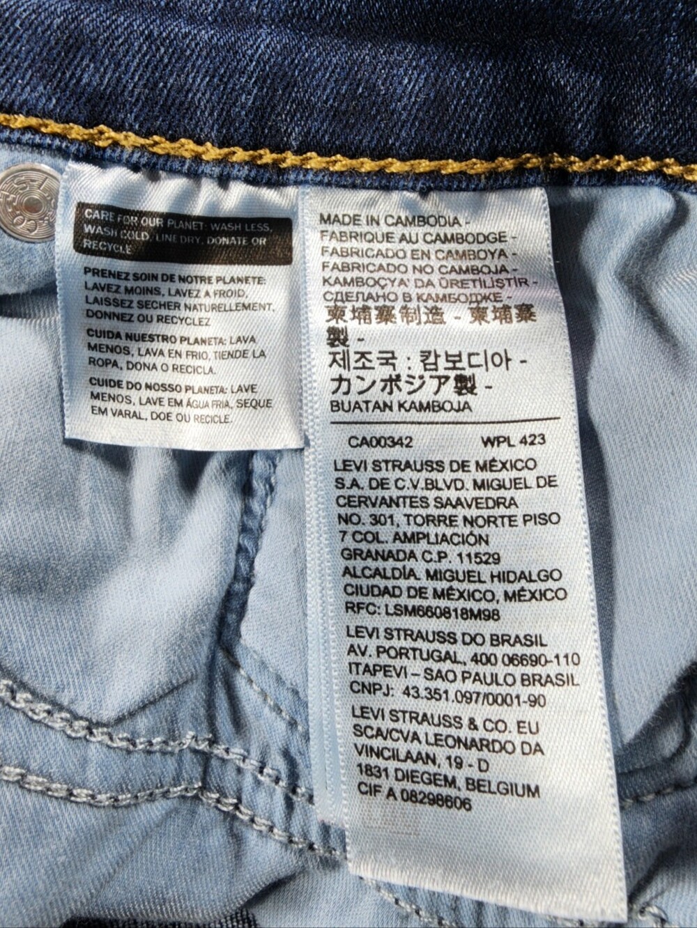 Levi's 311 Shaping Skinny Jeans Women's 27 Dark Wash Mid Rise Stretch - Picture 9 of 12